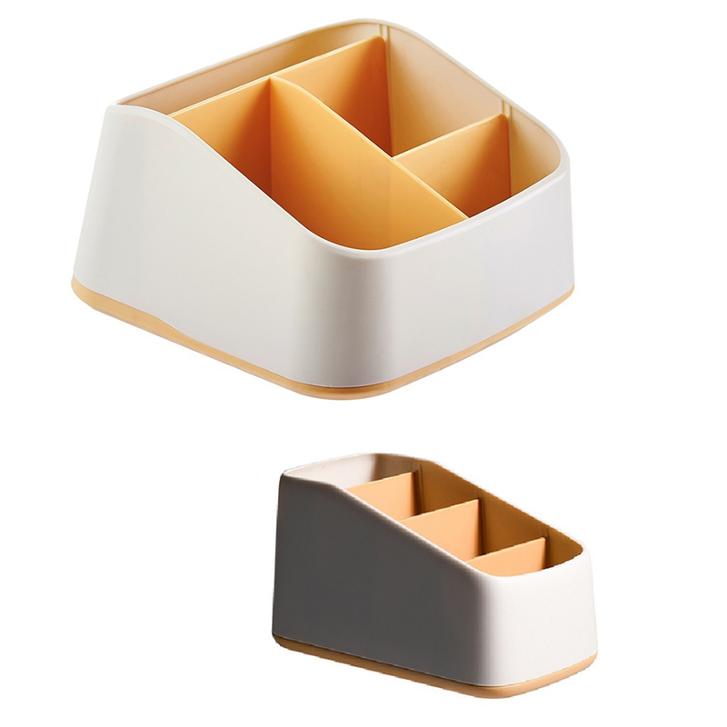 OUMERY Desktop Storage Box Dresser Organizer Multifunctional Desk Organizer Office Stationery Yellow