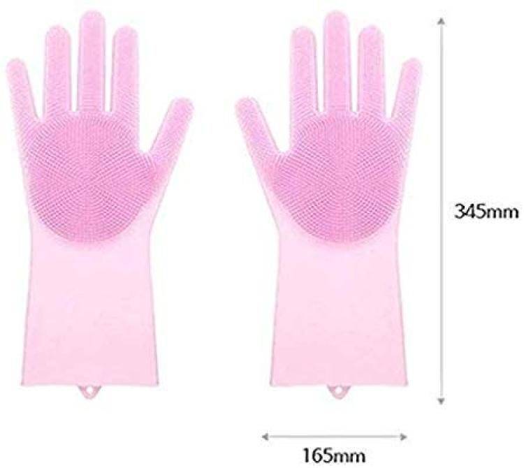 Bizzy 1 Pair Silicone Dish Washing Gloves