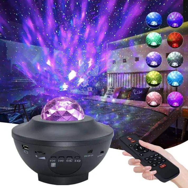 Starry Night Light Projector With Bluetooth Speaker Starry Projector Galaxy Night Light With Music Speaker For Decoration Birthday Gift Party