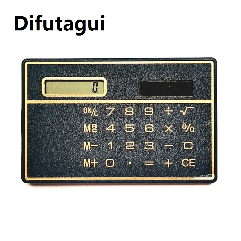 Difutagui Fashion Small Pocket Calculator Solar Powered Calculator 8 Digit Basic Calculator