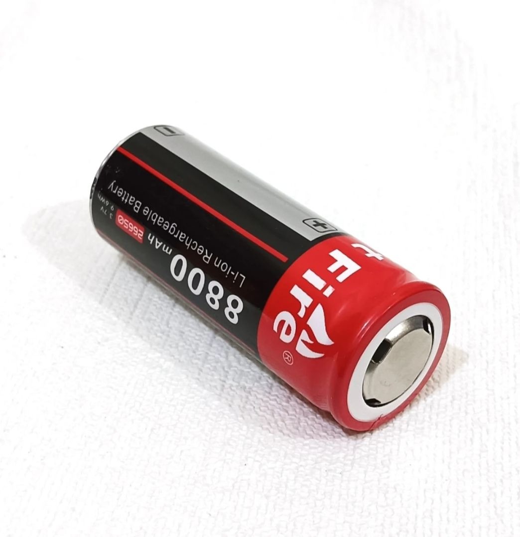 Ruilang 8800 mAh Rechargeable Li-Ion Battery 3.7V (26650 Model) - High Capacity, Long-Lasting Power For Flashlights, Headlamps, And Electronics With Safety Protection Features