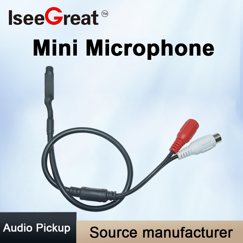 New specials CCTV Microphone Hidden Type Mini microphone with RCA and Power In Out plug for Security System Audio Pickup Camera Voice