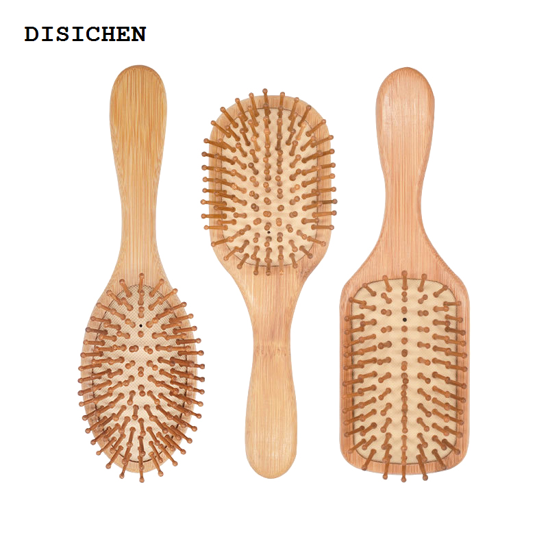 DISICHEN Luxury Premium Wooden Bamboo Hair Brush Improve Hair Growth Wood hairbrush Prevent Hair Loss Comb Bamboo Comb Teeth