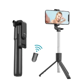 R1 Selfie Stick For Mobile With Tripod Bluetooth Remote