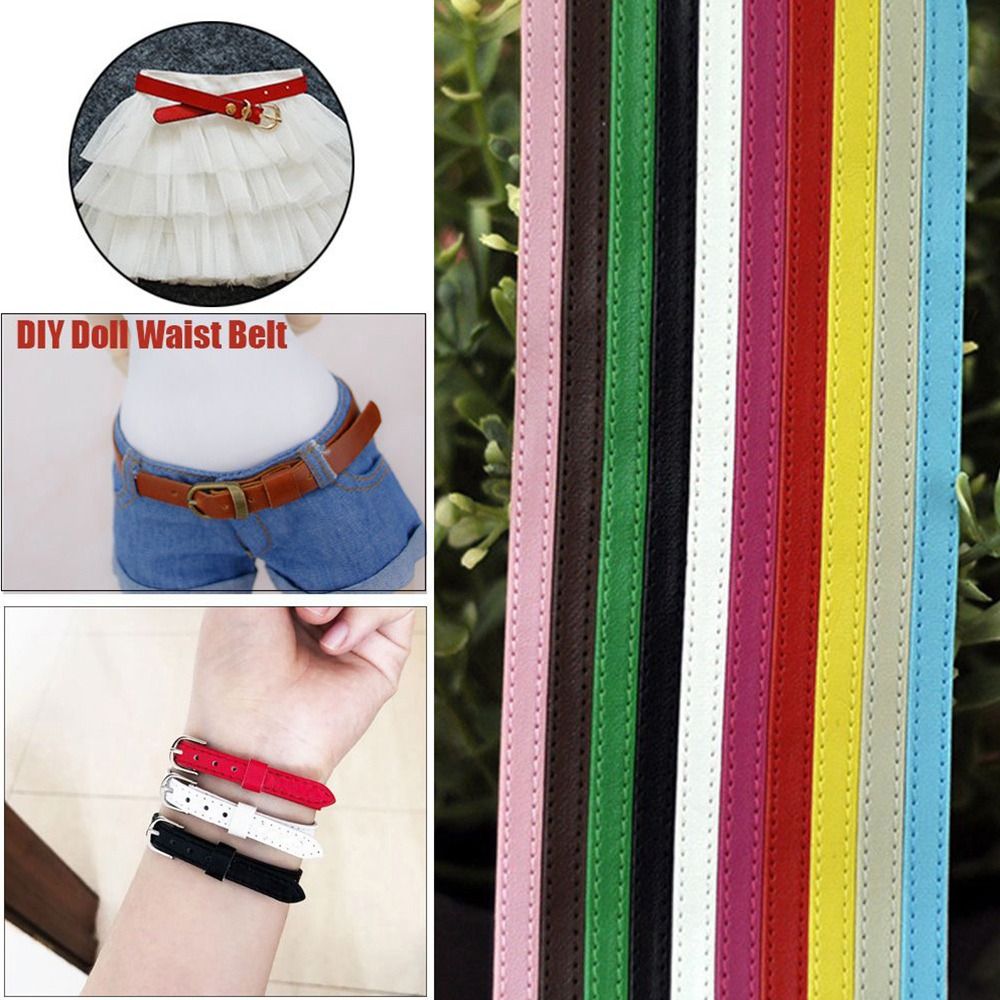 New 100cm Super Mini Belt Handmade PU Doll Waist Belt DIY 10 Colors Doll Bag Belt DIY Doll Accessories