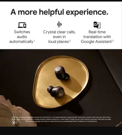 Google Pixel Buds Pro with Active Noise Cancellation Bluetooth (Fog, True Wireless)