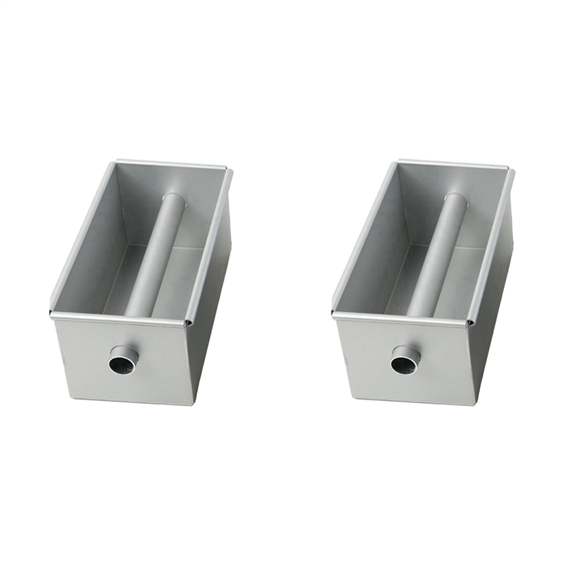 JINMY 2X Long Cake Baking Pan Non-Stick Flowing Heart Cake Mold Square Bread Loaf Pan with Center Tube Cake Tools