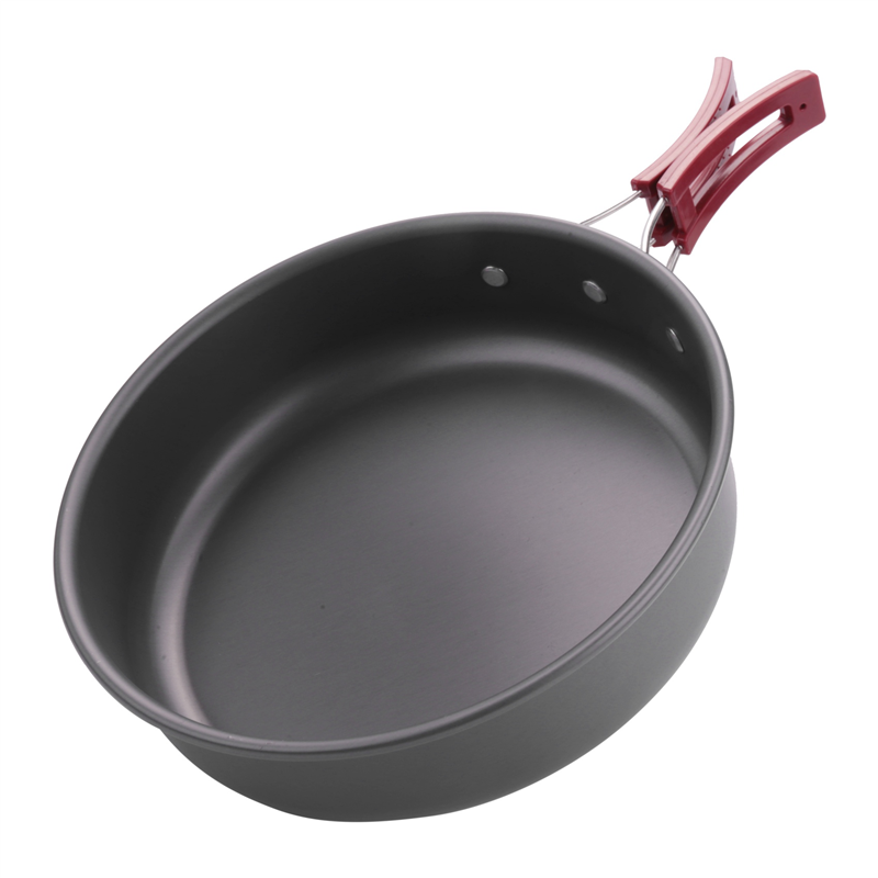 NAMUNY Camping Fry Pan Outdoor Camping Portable Non-Stick Cooking Picnic Hiking Cookware Kitchen Utensil Frying Pan