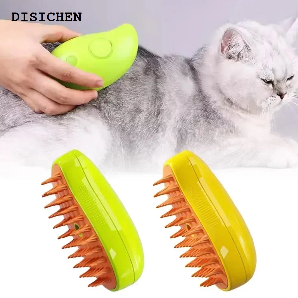 DISICHEN 2025 New Cat Steam Brush Steamy Dog Brush 3 in 1 Electric Spray Cat Hair Brushes for Massage Pet Grooming Comb Hair Removal Combs