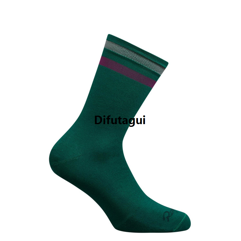 Difutagui Fashion New 2021 Men Women Cycling Socks Outdoor Sport Cycling Riding Socks Running Climbing Camping Basketball Socks Emerald Green