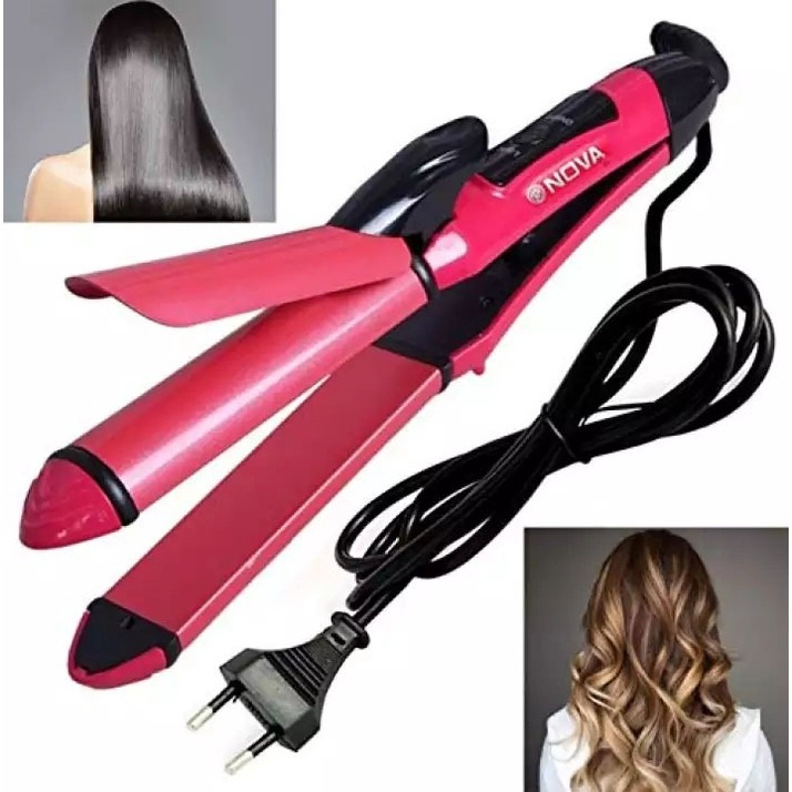 Nova 2009 2-in-1 Hair Straightener & Curler | Fast Heating Professional Hair Styling Tool for Women & Girls