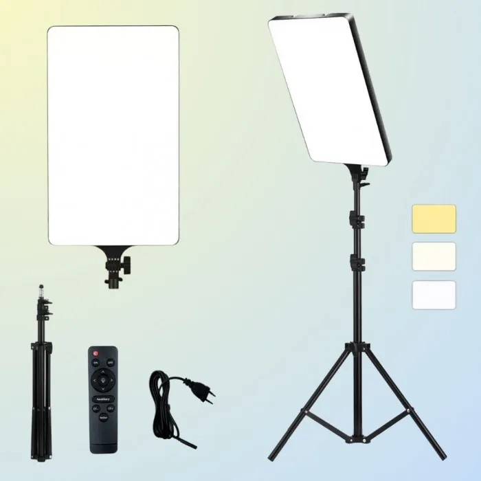 RL19 LED Video Panel Light With Tripod Stand And Remote