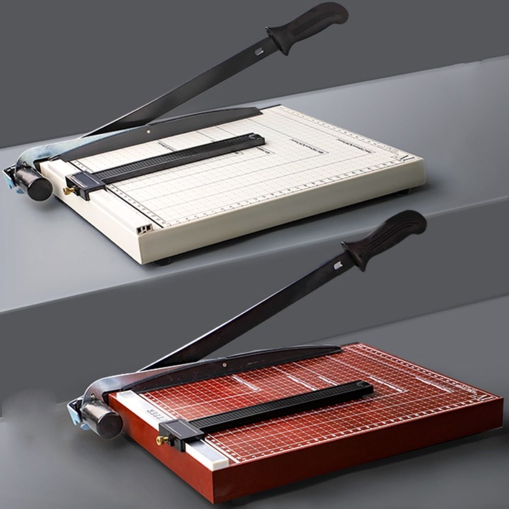 Durable Heavy Duty A4 Paper Cutter Metal Base 15 Page Capacity A5 Paper Guillotine Manual Precise Cuts Photo Cutting Machine Office