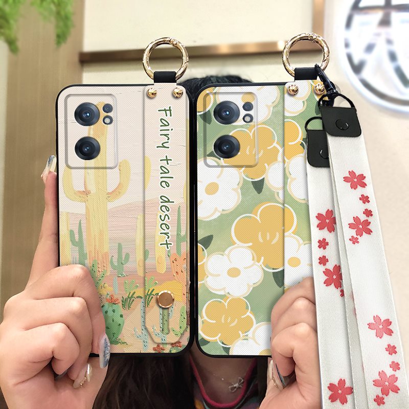Waterproof Phone Holder Phone Case For OnePlus Nord CE2 5G ring Anti-dust Back Cover Lanyard Fashion Design Durable
