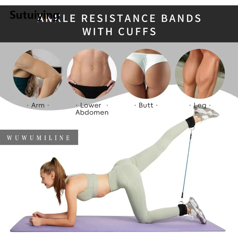 Sutuiying 1PC Ankle Straps for Cable Machines Padded Ankle Cuffs for New style Leg Exercise WorkoutsFully Adjustable and Breathable Ankle