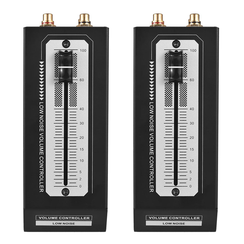 fasdaga 2X Passive Volume Controller Mini Passive Preamp Active Speaker Volume Adjustment Controller Professional