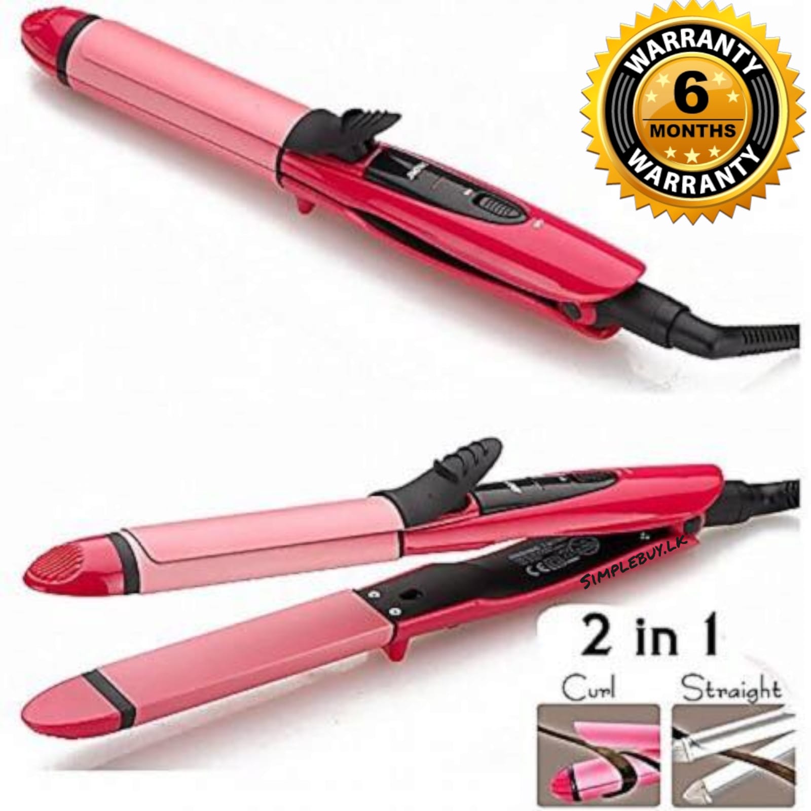 New style Iron for hair straightening curls flat iron new professional Nova 2-in-1 straightener curler set－hairstyles 2-in-1 smoothing