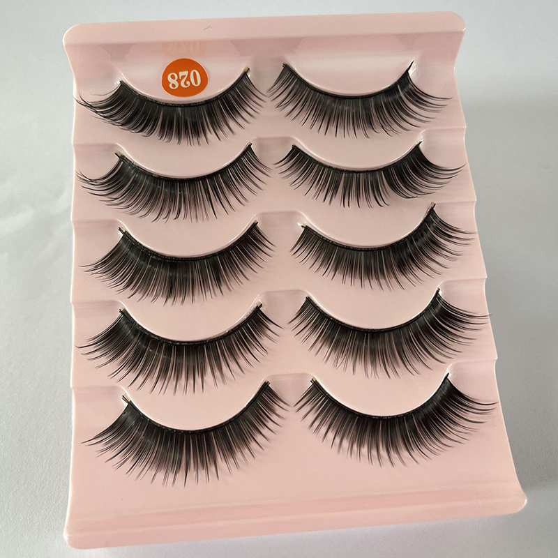 5 Pairs Of Stage Performance Eyelashes Natural Thick Artificial Cross Fairy Hair Eyelashes 858