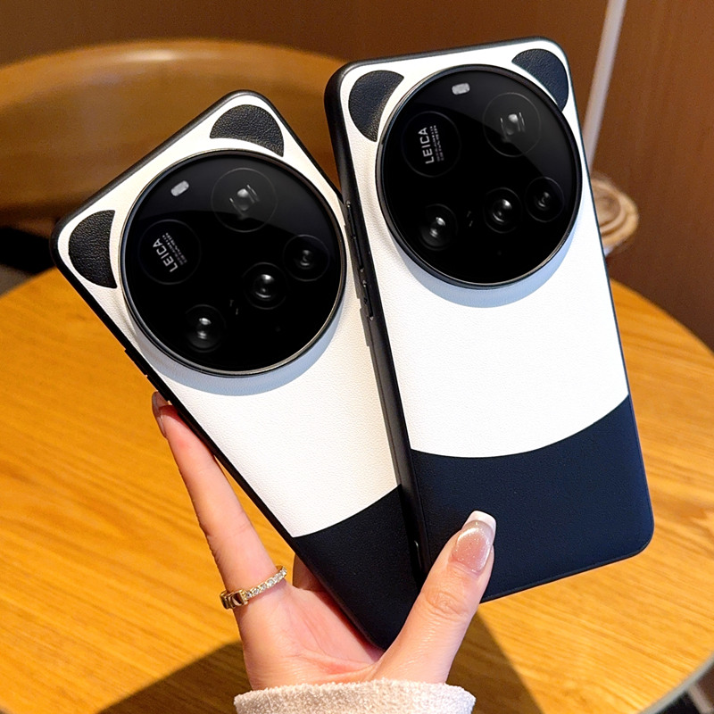 HODON Luxury Panda Ears Creative PU Leather Phone Case For Xiaomi Mi 15 Ultra 14 Ultra 13 Ultra 12 Ultra Cases Shockproof Protective Back Cover