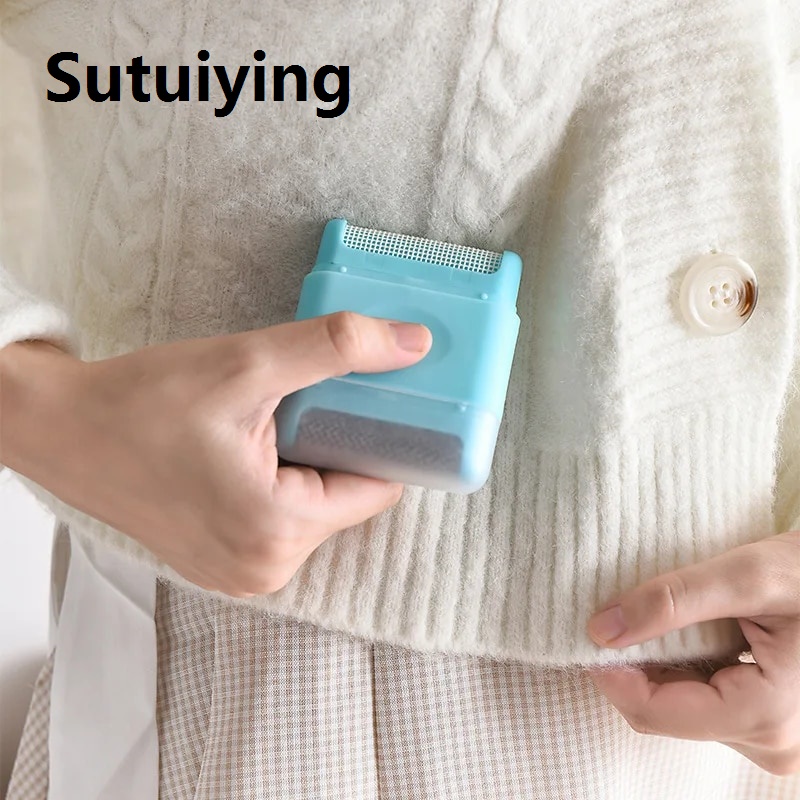 Sutuiying transparent bag Mini Lint Remover Rollers Hair Ball Trimmer Sweater Carpet Clothes Pet Hair Remover Portable Double-headed Hair Remover