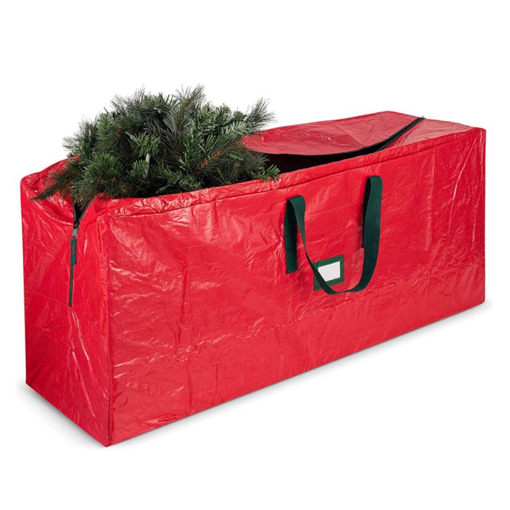 New Heavy Duty Christmas Tree Storage Bag PE Waterproof Christmas Organizer Bag Large-capacity Folding Gift Wrap Storage Bag For All Year Round Christmas Storage