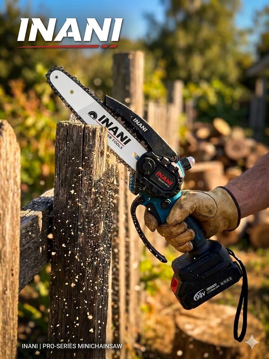 Mini Chainsaw 8 Inch Cordless Handheld Chain Saw for Wood Cutting Tree Trimming 2 Battery