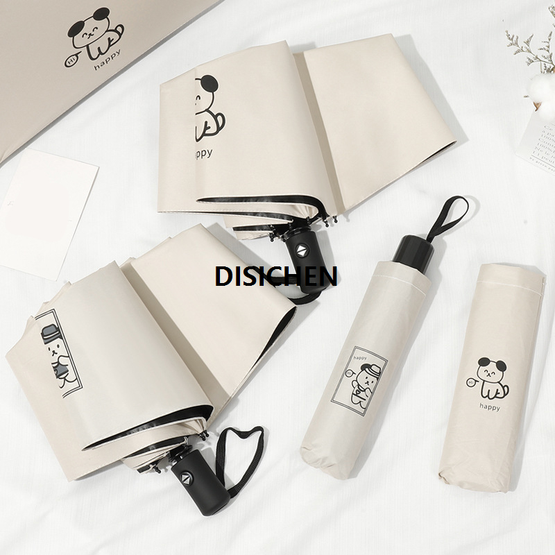 DISICHEN Umbrella Cute Happy Dog Automatic Sunscreen umbrella Travel Folding Portable Automatic Umbrella Boys and girls gift umbrella New style