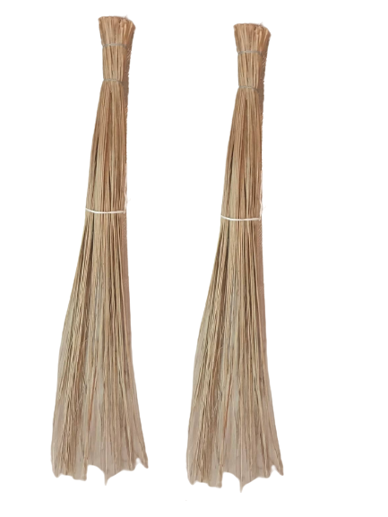 Garden, Outdoor Cleaning Natural and Pure Bamboo Seek Coconut Jhadu/Brooms - Pack of 2