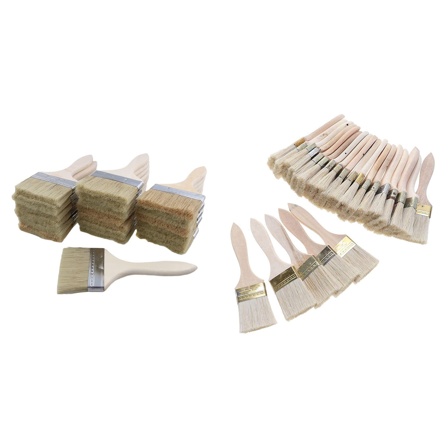 fasdaga 18 Pack of 4 Inch (89mm) Paint Brushes and Chip Paint Brushes & 24 Pack of 2 Inch (48mm)