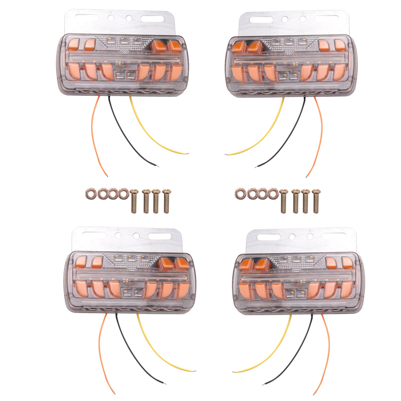 4Pcs LED Trailer Lights 12-24V Side Marker Lights Trailer Tail Lights