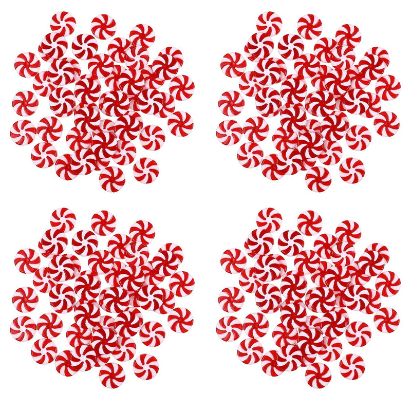 NAMUNY 200Pcs Christmas Cane Christmas Tree Hanging Ornaments for Holiday Decoration Favors 25mm