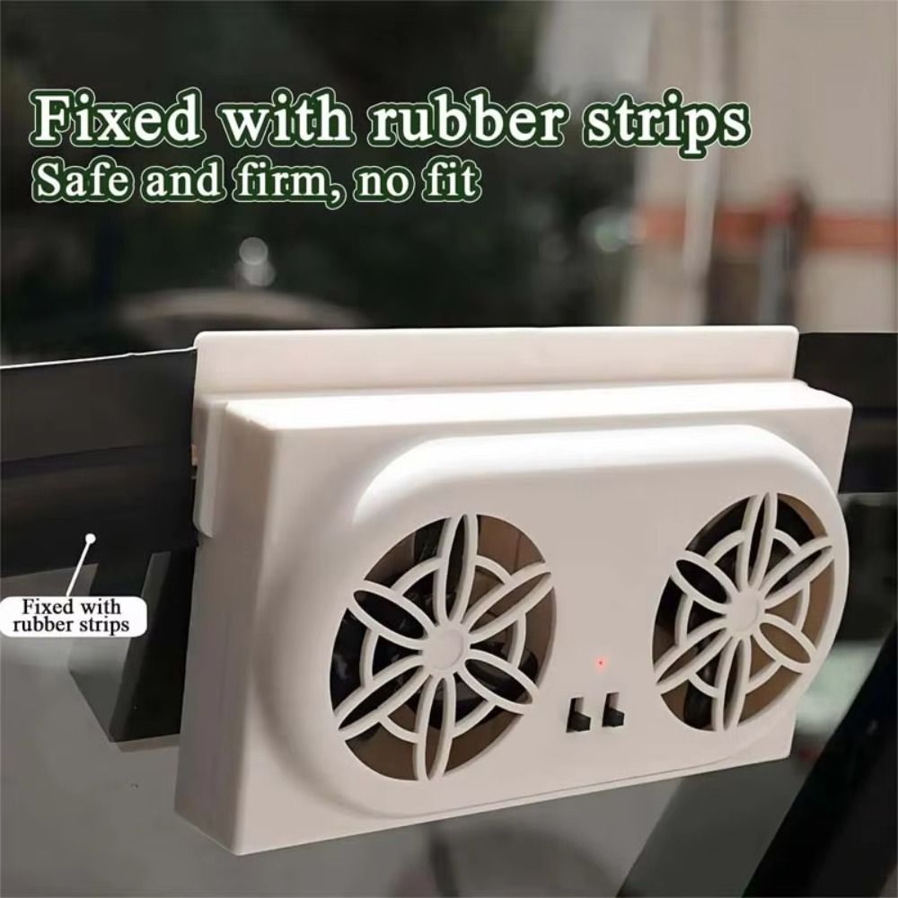 Auto Cooler Solar Panel Car Window Fan Charging Powerful Ventilation Car Exhaust Fan Portable Air Vent Energy-Saving Solar Powered Fan Car Cooling System