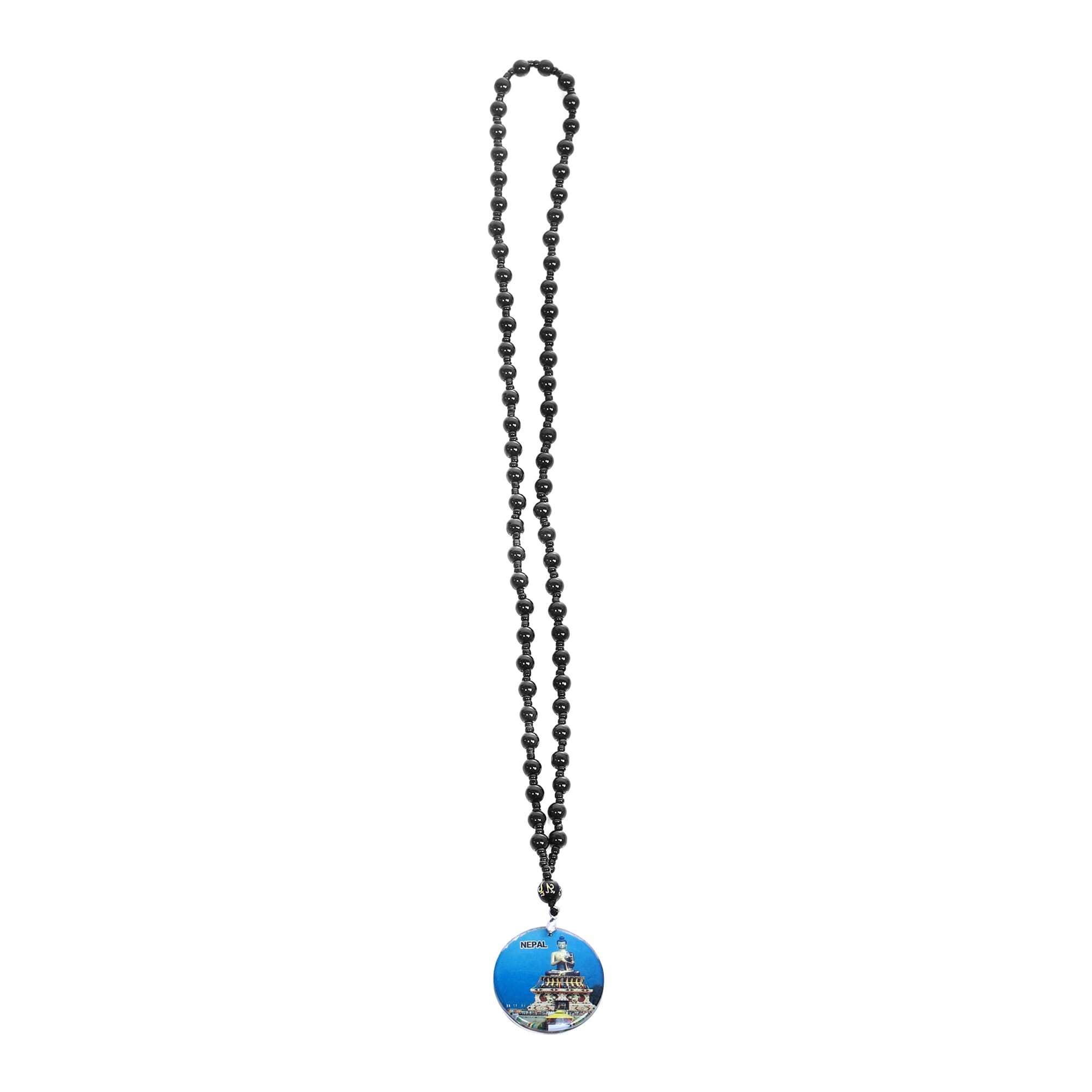 Black Color Lord Shiva Glass Pendant For Women