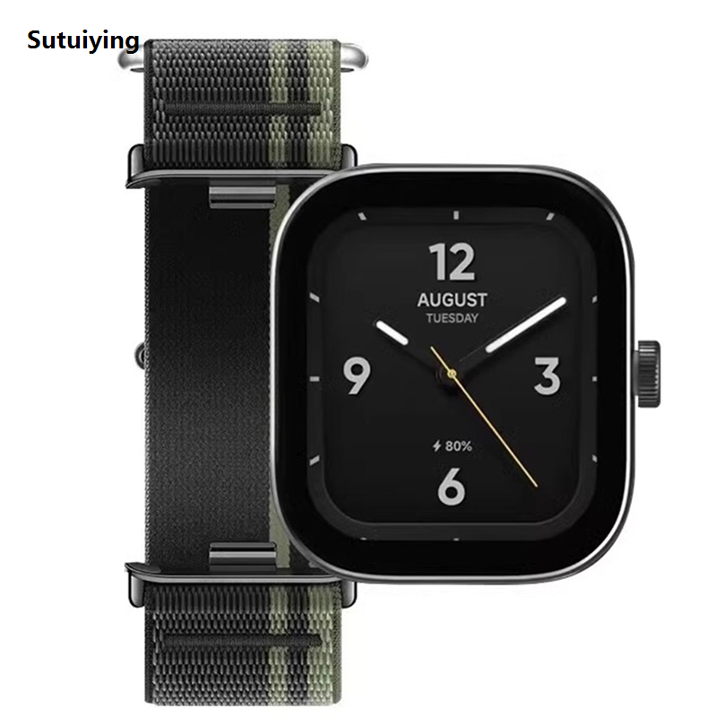 Sutuiying Nylon Loop Strap For Xiaomi Mi Band 9 Pro Sport Breathable Replacement 2025 New Bracelet for Xiaomi Mi Band 8 Pro/Redmi Watch 4 Straps