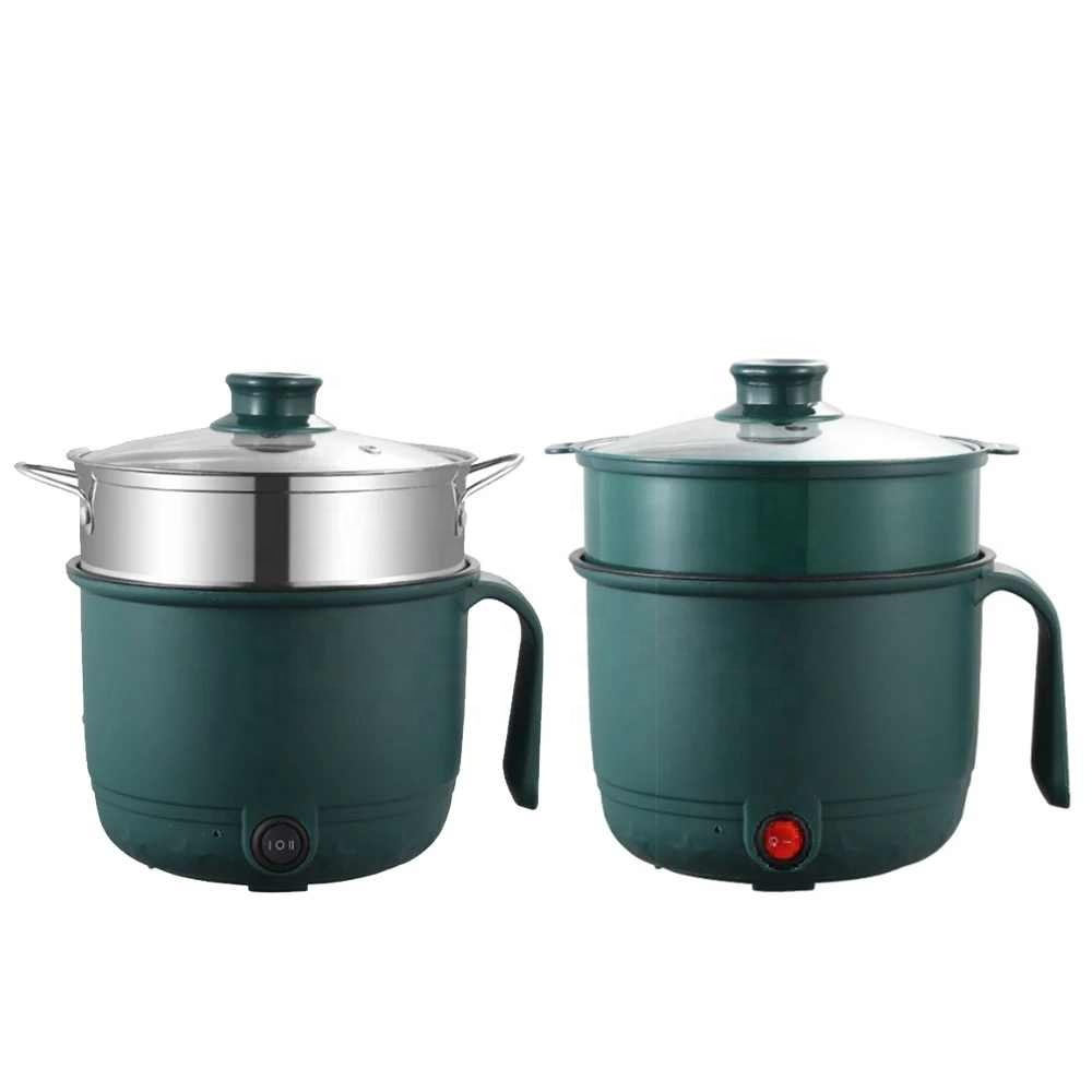 Multifunction Electric Hot Pot with Steamer, Portable Mini Travel Cooker, Non-Stick Electric Skillet for Stir Fry/Stew/Steam, Perfect for Ramen Noodles/Pasta/Egg/Soup