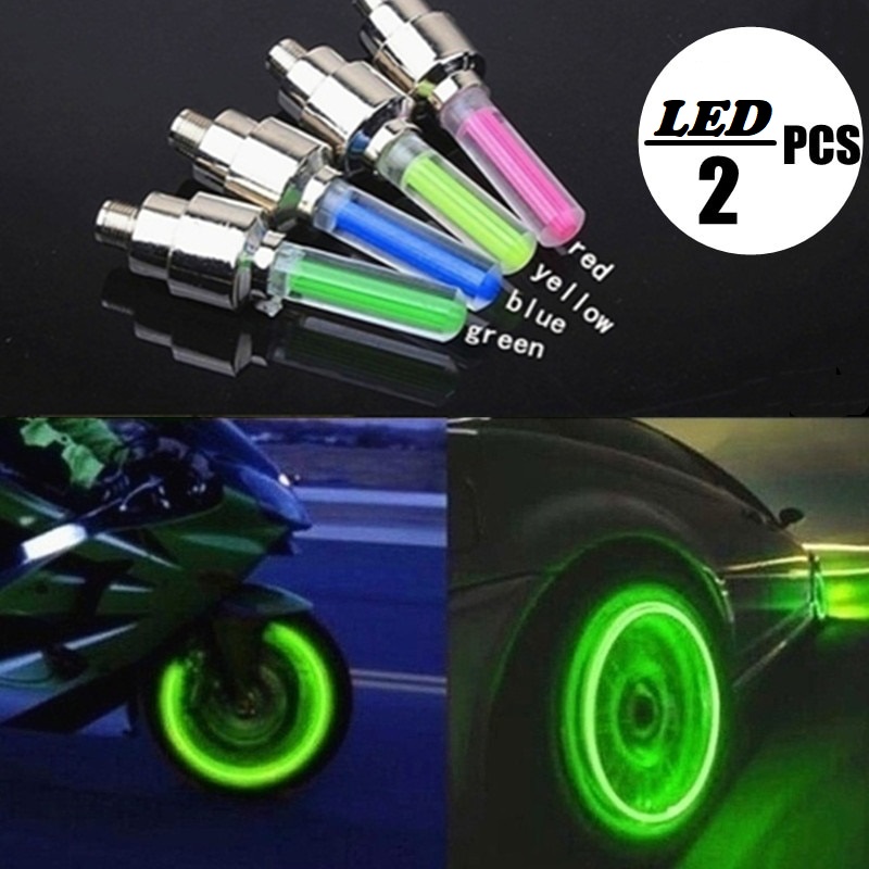 2 Pcs Bicycle bike Wheel Light - Multicolor - cycle accessories- Multicolor