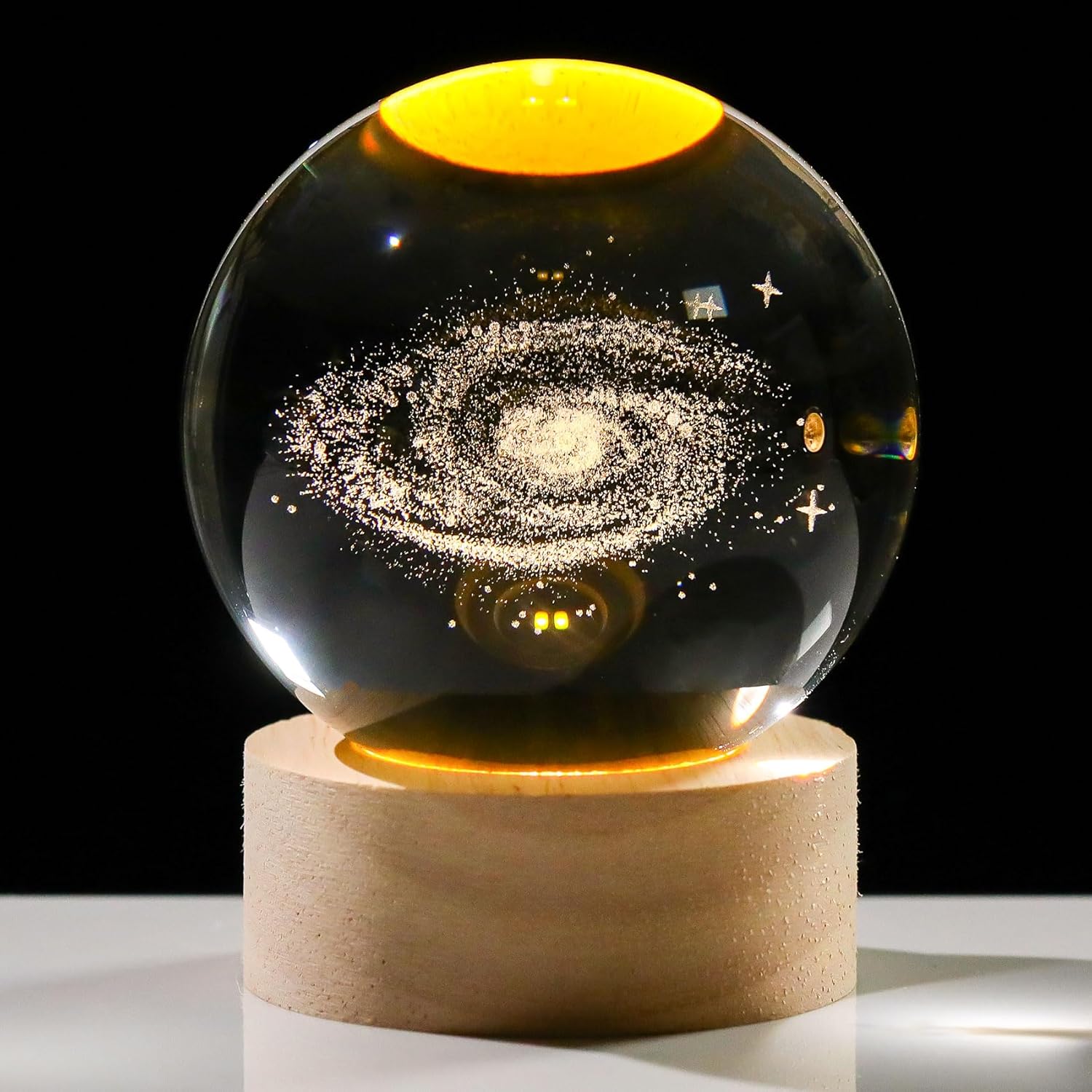 8cm Decor Crystal Ball Night Light Starry Lamp LED Night Light-Galaxy