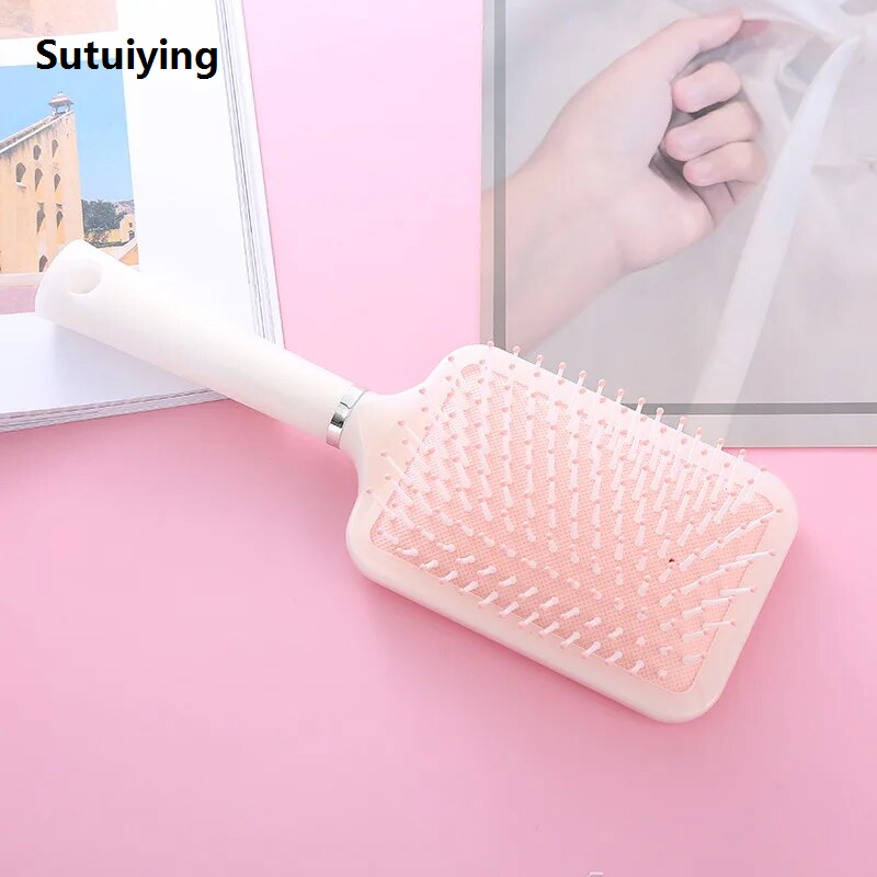 Sutuiying 【 s】1pc Hollow Out Hairdressing Brush Shampoo Hair New style Brush Scalp Massage Hair Brush For All Hair Types