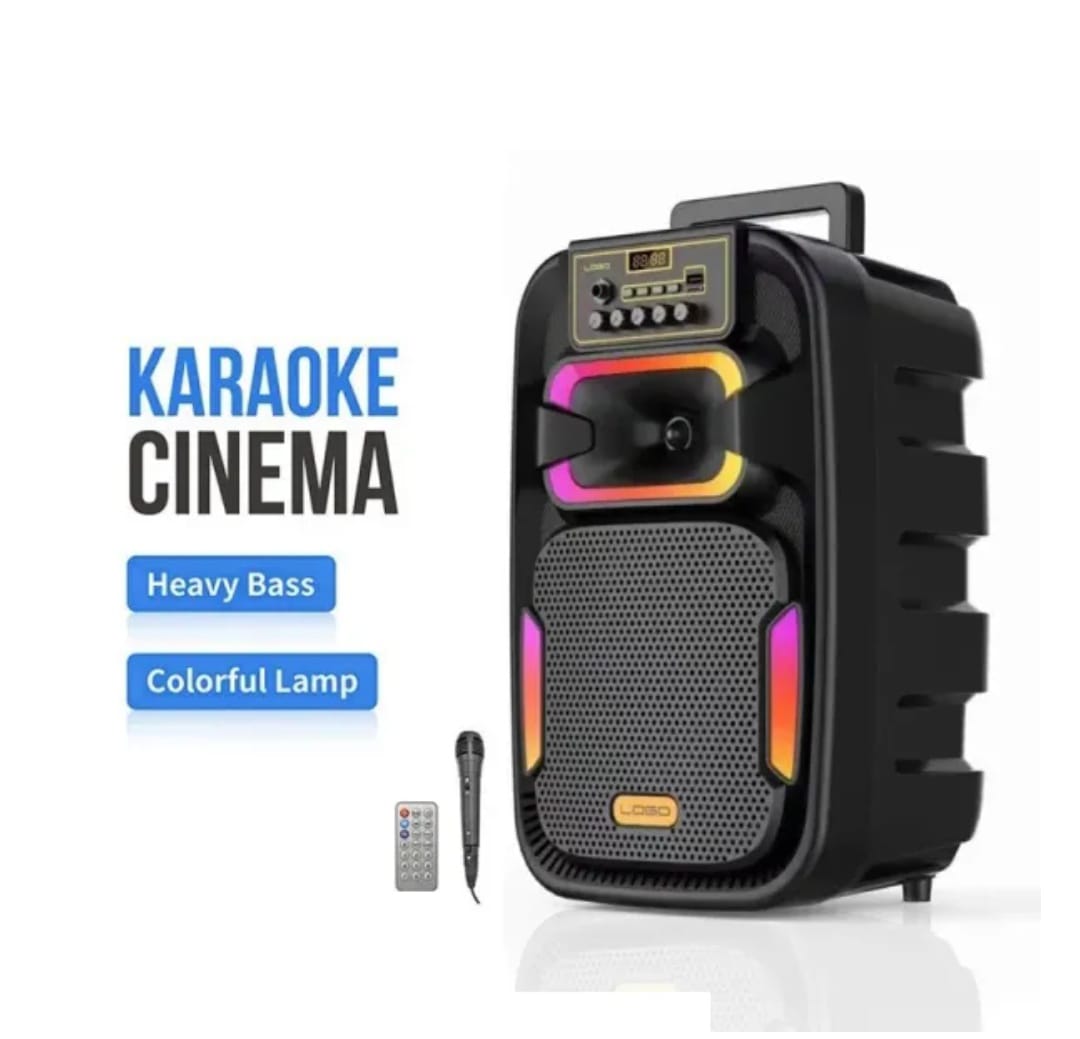 GY 801 8 Inches Portable Karaoke Buetooth Speaker With Microphone