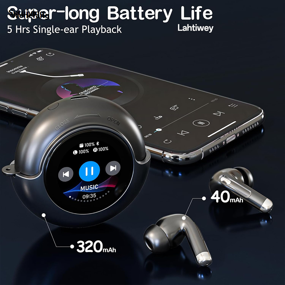 Wenefang Sutuiying Wireless Earbuds Bluetooth Headphones, Bluetooth 5.4 Stereo Bargain price Sound with LED Display, ENC Noise Cancellation, IP7 Water Resistant