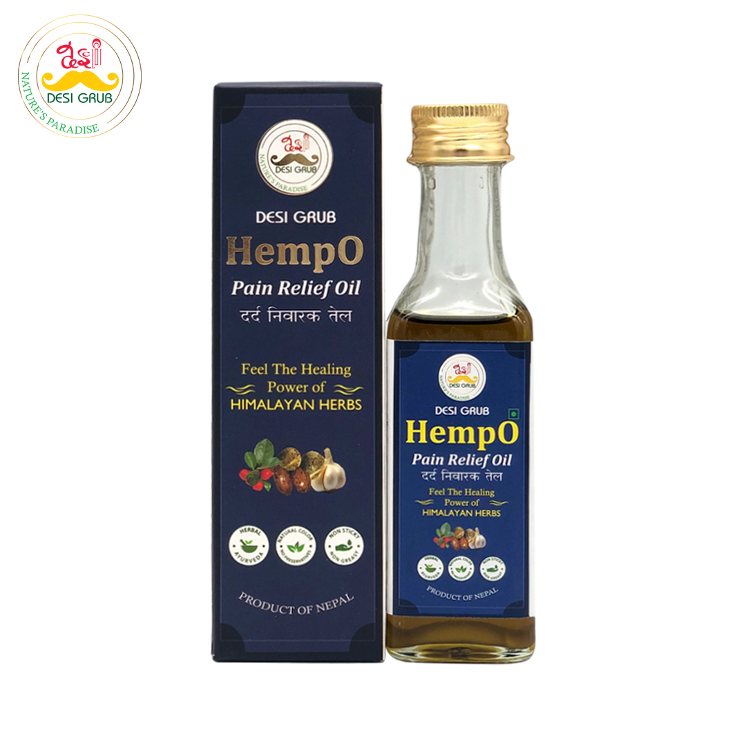 Desi Grub HempO Pain Relief Oil 100 ml | Himalayan Herbal Oil