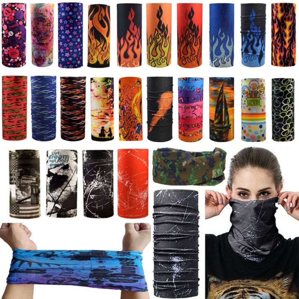 High Quality 10 Styles Climbing Hiking Scarf 24.5*49.5cm Men Women Bandanas Headband Mask Outdoor Cycling