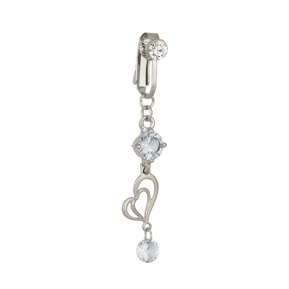 Star Heart Nose RIng Navel Rings Faux Body Piercing Jewelry Navel Clip on Fake Belly Piercing Belly Button Rings