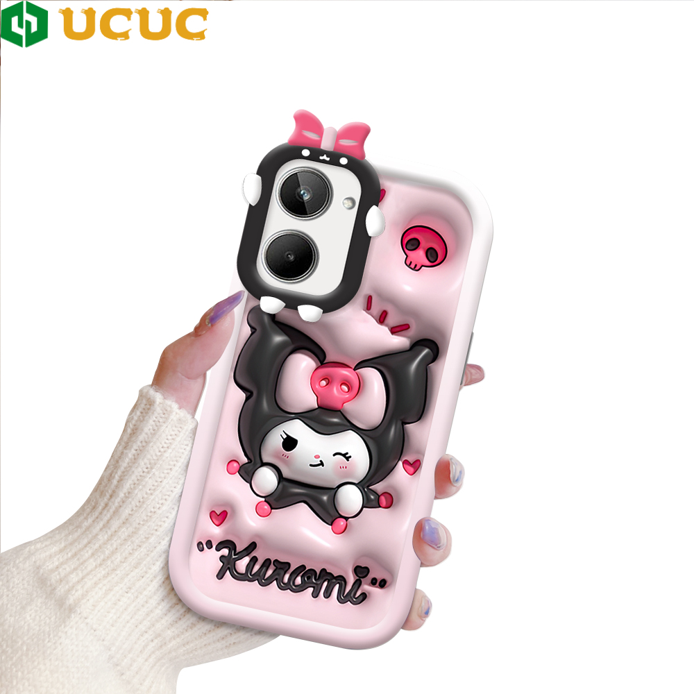 UCUC for Realme 10 Back Cover Cute Cartoon Friend Monster Lens Soft Silicone Phone Cases