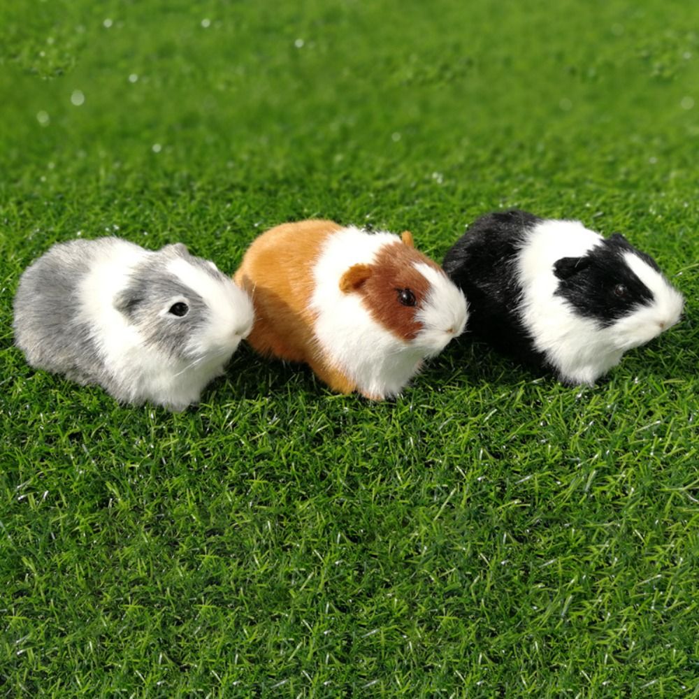 New Hamster Simulation Fur Guinea Pig Lifelike Soft Home Decor Cute Animal Figurine
