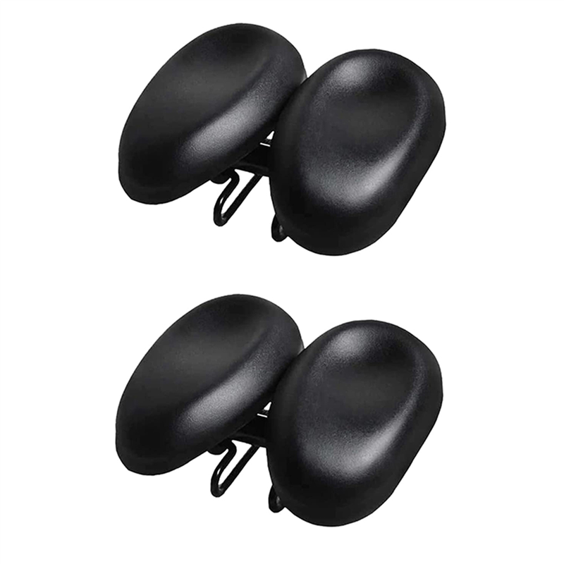 JINMY 2X New Noseless Bicycle Seat Comfortable Bicycle Seat for Men Women Ergonomic Soft Double Pad Saddle Cushion