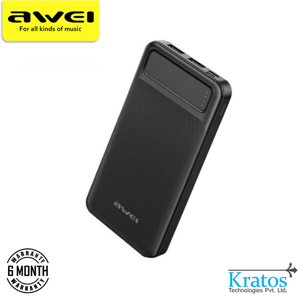 Awei P6K 20000mAh Fast Charging With Dual Type C And Micro USB Port