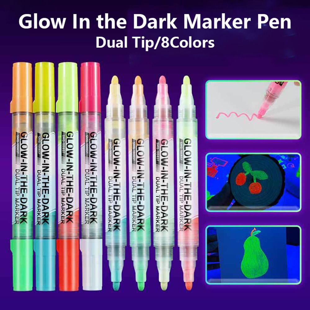 Personalized Glowing in The Dark Luminous Pen DIY Graffiti Hand Painting Marker Pen Highlighter Pen Gift