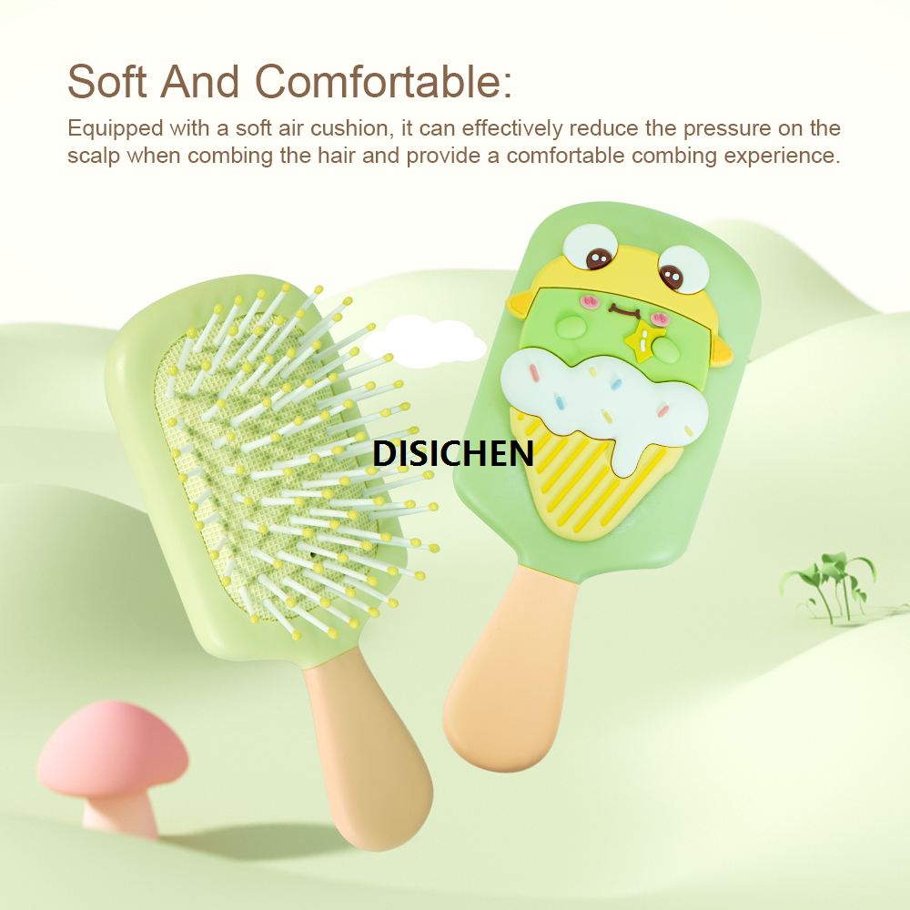 DISICHEN Mini Portable Comb Cute Pattern Scalp Massage Combs Anti-static Wet Dry Curly Detangler Hairbrush Travel Comb Hair Styling Tools