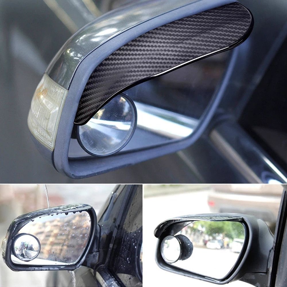One Pair/2pcs Auto Accessorie Car Rainproof Weather Visor Rear View Mirror Rearview Mirror Rain Eyebrow Carbon Fiber